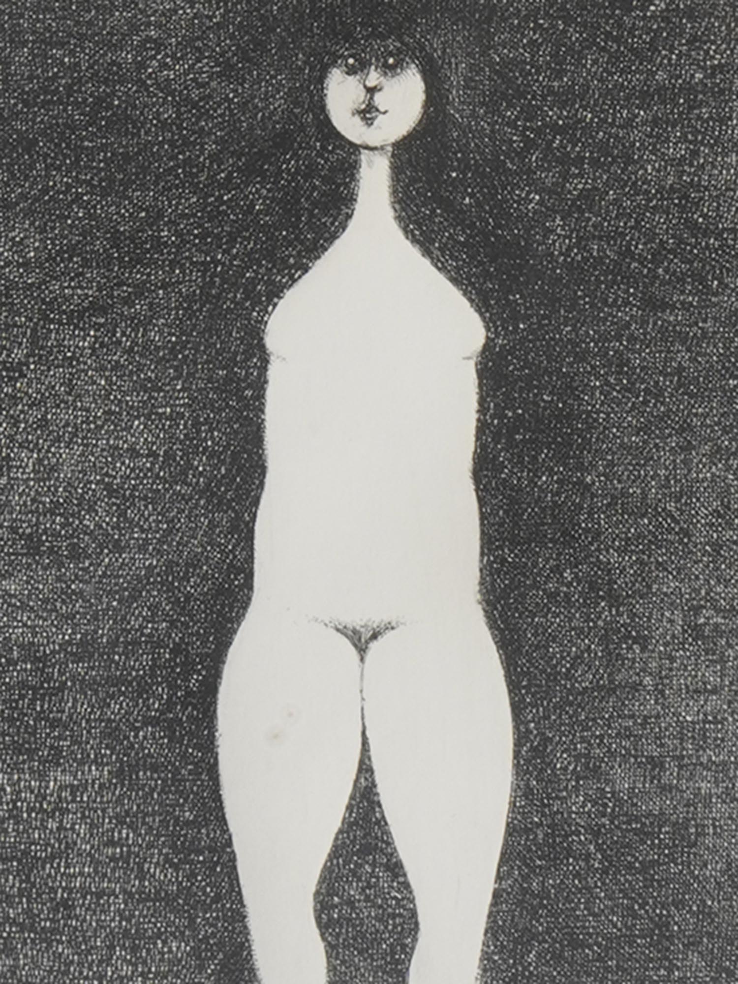 FEMALE NUDE ETCHING 1967 BY GREGORY MASUROVSKY PIC-1